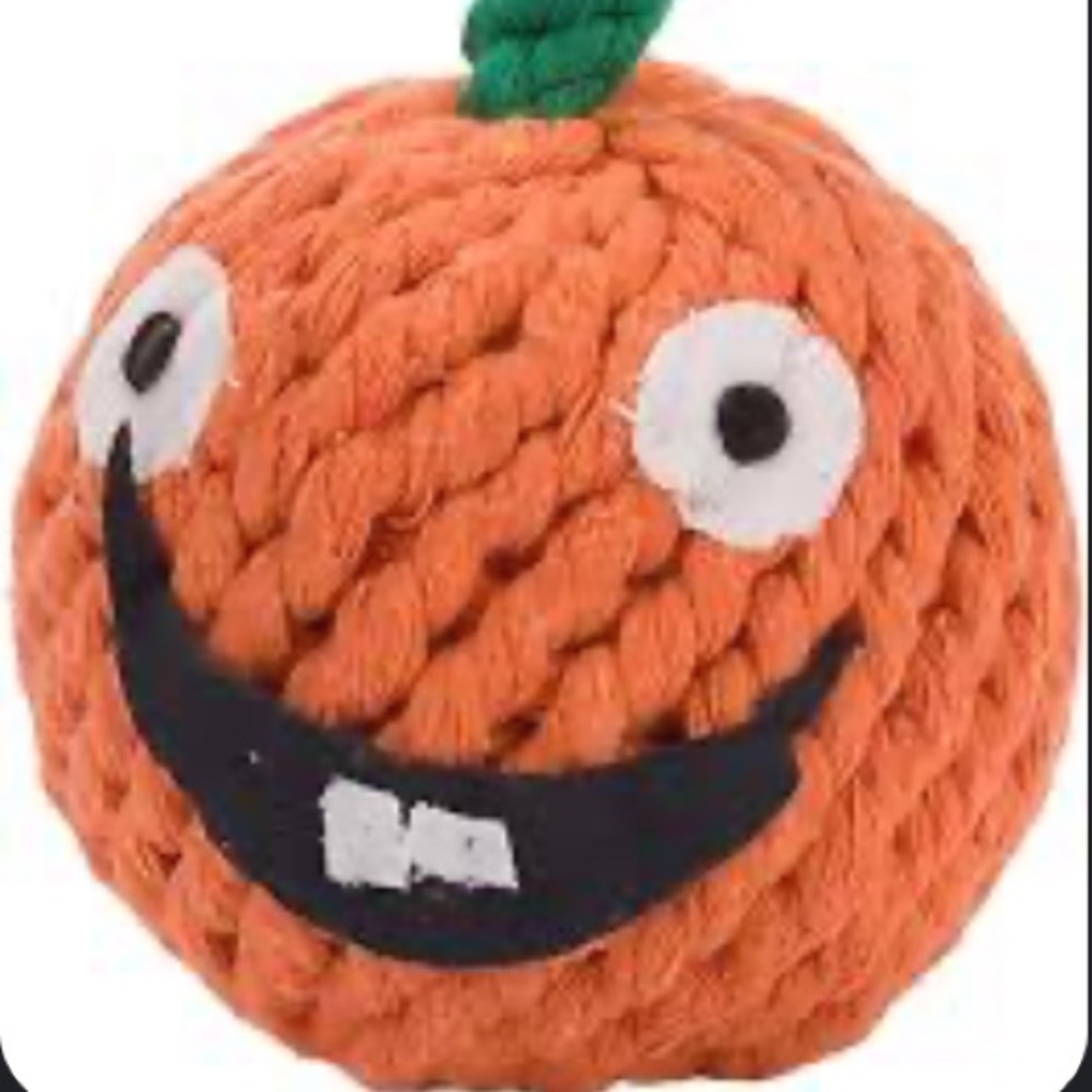 NWT Good Karma Rope Toys Pumpkin Halloween Jack O Lantern by Jax and Bones